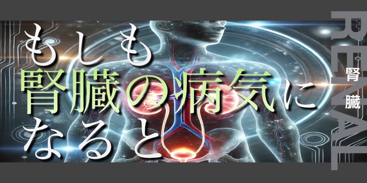 もしも腎臓の病気になるとどうなってしまうのか？というテキストが書かれており人間の腎臓が描かれている